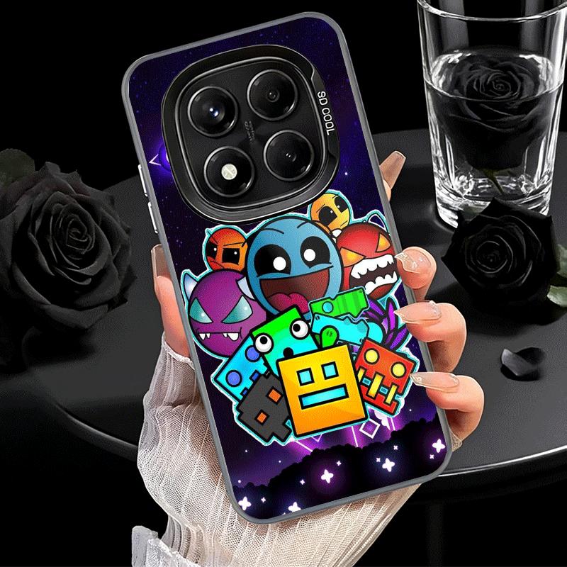 Geometry Dash Game Soft Phone Case for Xiaomi Redmi Note 13 14 15 Pro Plus 12S 12 11S 11 11T 10S 10 Shockproof Cover Back Shell