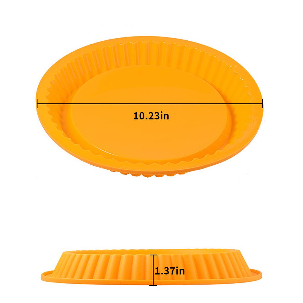 Stampo Rotondo per Pizza da 10 Pollici in Silicone Bordo Pizzo Teglie da Forno Fatto a Mano Vassoio per Pane Biscotti Sottile Stampo per Torta Gadget Utensili da Cucina