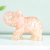 Crystal Elephant Resin Figurine With Semiprecious Stones For Office And Party Decoration