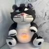 / Hot  Lucifer Cat Plush Doll Breath Child Peluche Soothes Toy Anime Baby Music Light Sleep Toys Kid New Year Gifts