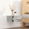 Vidaxl Hanging Bedside Cabinet, Concrete Grey, 35X35X20 Cm