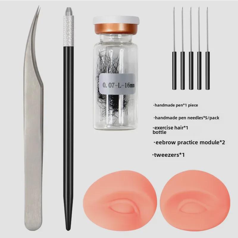 

«Настоящий мастер бровей: Набор полых игл для практики пересадки бровей.