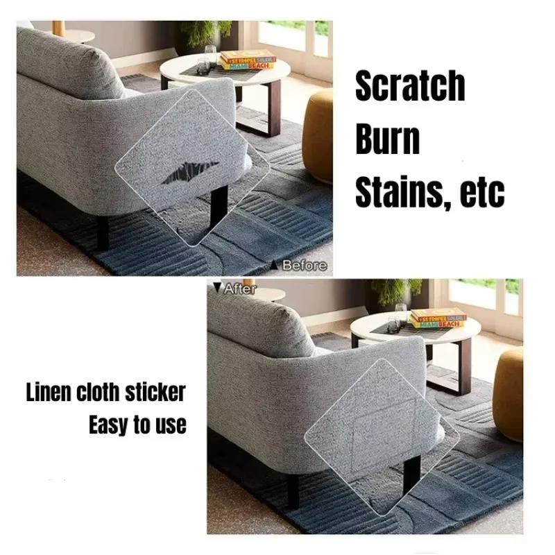 20x28cm Linen Fabric Self Adhesive Stickers Sofa Repair Patches DIY Self-adhesive Linen Cloth Jewelry Box Background Renovation