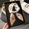 Tree Oil Painting Print Neckerchief Classic Imitation Silk Square Scarf Breathable Bandana Head Wrap Hair Accessories