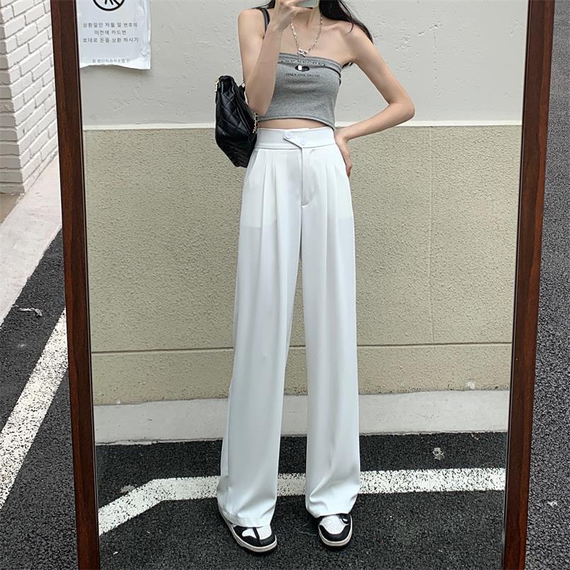 2024 High-Waisted Wide-Leg Slimming Drape Pants - Korean Style Spring/Summer Women's Fashion