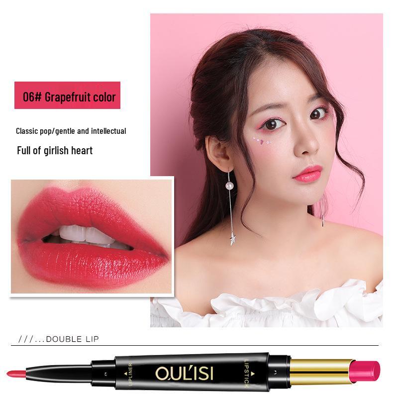 Waterproof Matte Lipstick & Gloss Dual-Ended Lip Liner for Women