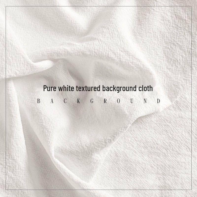 

White Texture Photography Backdrop for Flat Lay and Picnic Décor Off-White-140x250cm, Hemmed