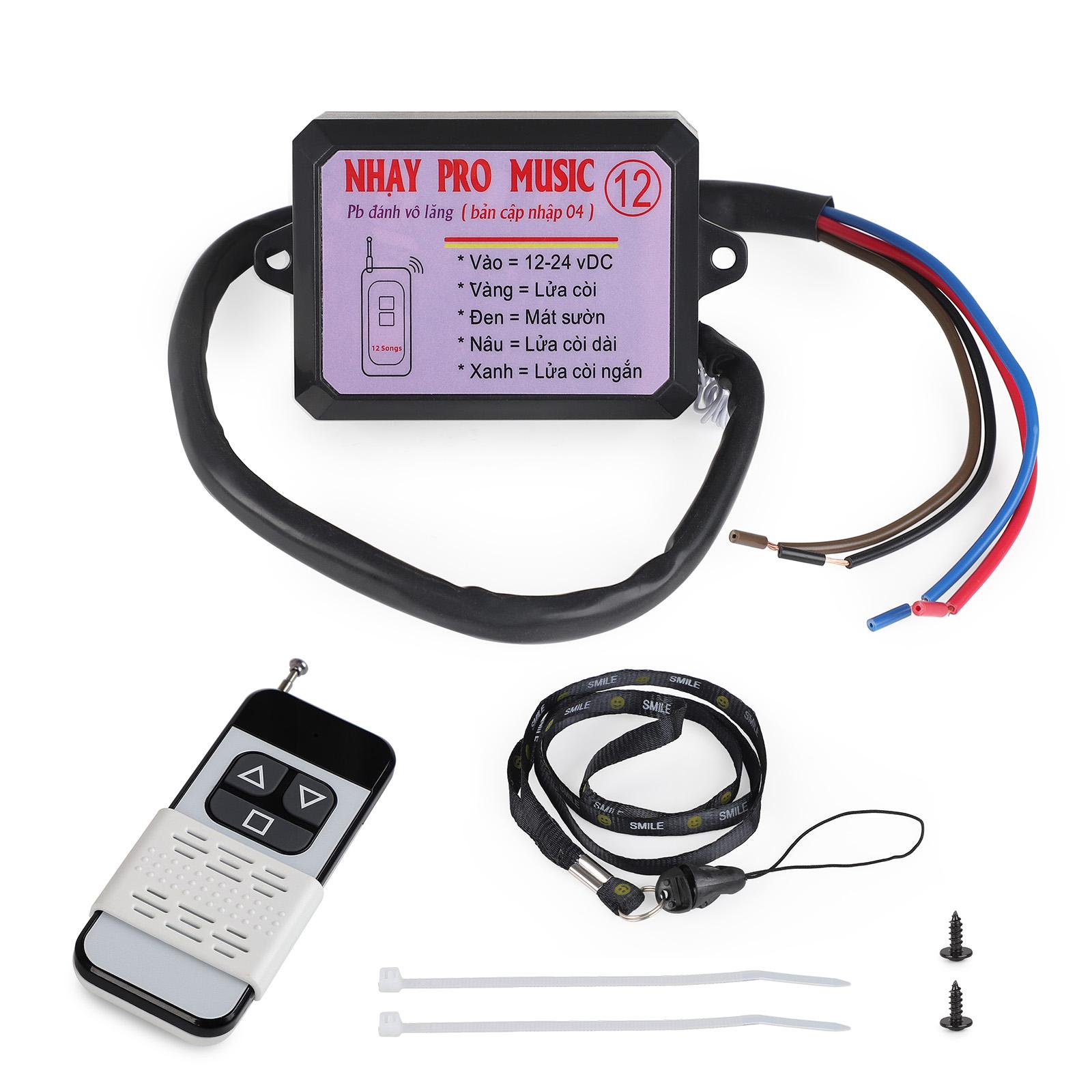 12V-24V 12 Sound Musical Electronic Horn Controller 3+ Pro Horn Speaker Sound Control Unit With Remote Control 1 set