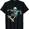 Skater Skeleton Halloween Skateboarder Men, Kids T-Shirt