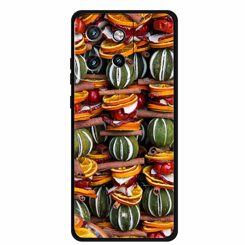 Christmas Cover For Motorola Moto G75 5G Black Silicone Cases TPU Santa Claus Christmas Tree Cover Deer For Moto G75 5G TPU case
