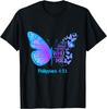 Butterfly Philippians 4:15 Shirt Christian T Shirt Apparel T-Shirt