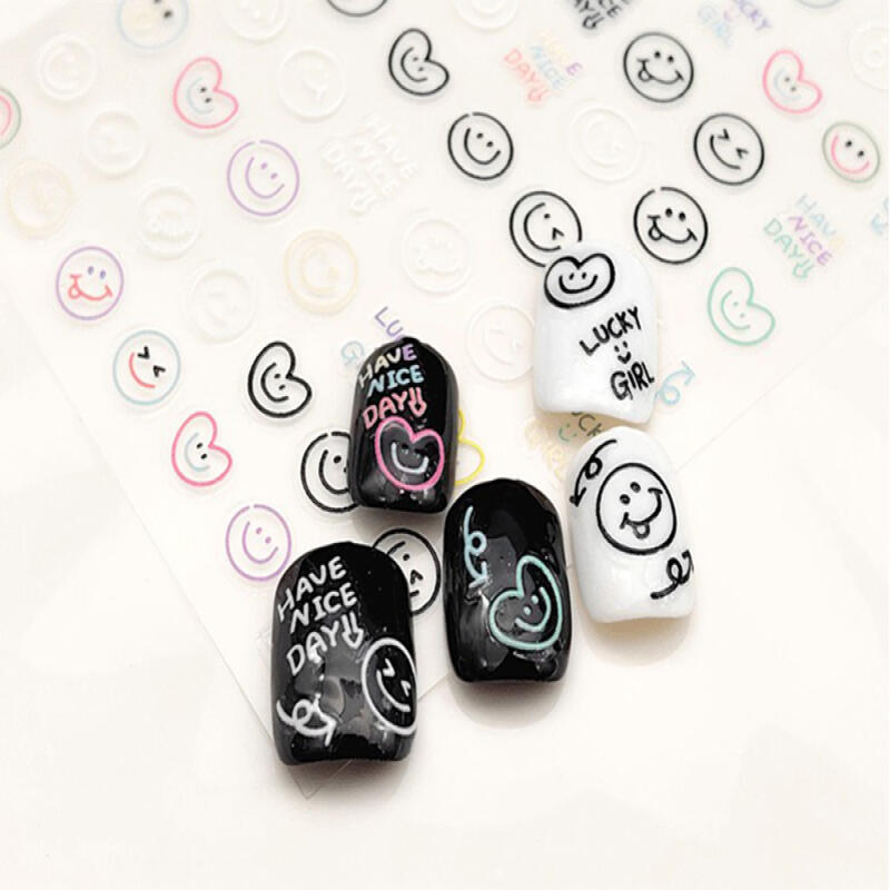 Smile Self Nail Art Sticker Pedicure Manicure Materials