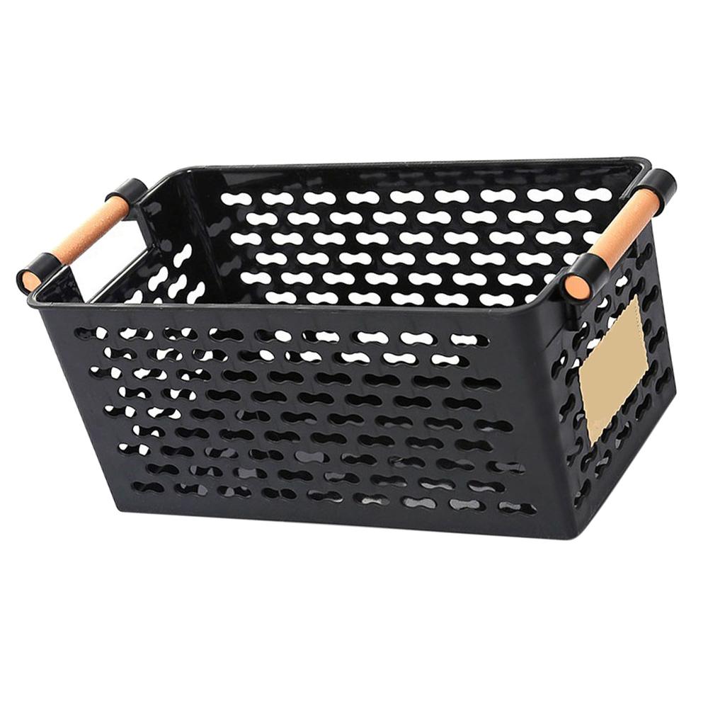 Plastic Storage Basket Multifunctional Portable Hollow Desktop Storage Baskets with Handle for