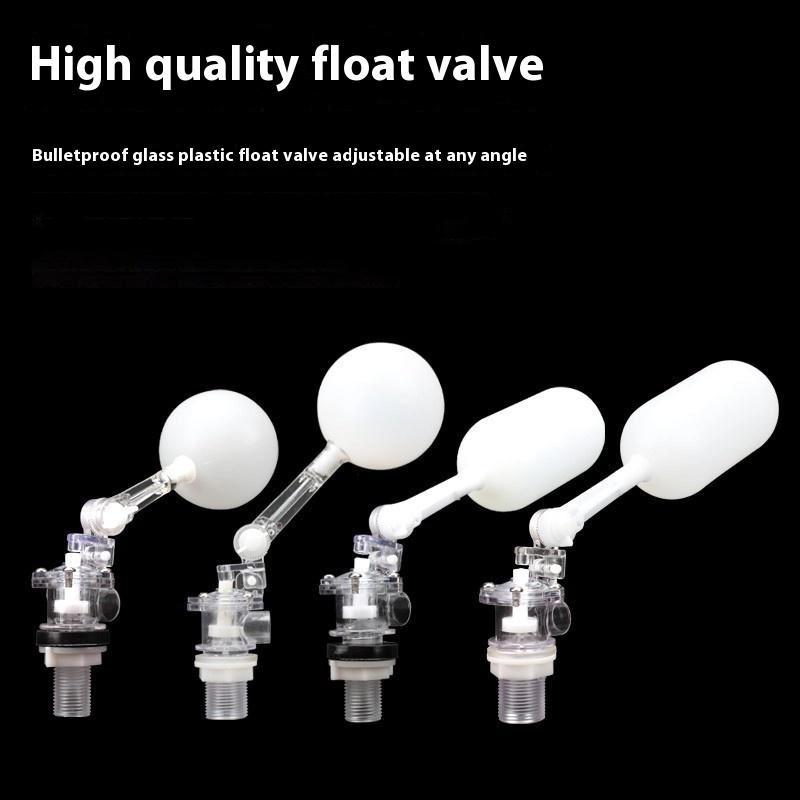 Plastic Floating Ball Valve Fish Tank Water Tank Adjustable Water Inlet Valve Multi Direction Installation Ball Cock
