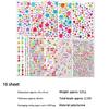 2150-3514Pcs Gem Stickers Jewelty Diy Crafts Self Adhesive Various Shape Rhinestone Face Jewelry Acrylic Party Holiday Gift