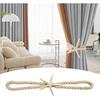 4 Pcs Natural Starfish Curtain Tiebacks, Handmade Woven Rope Curtain-Ties Scandinavian Minimalist Style Curtain Spreader for Outdoor, Hotel, Bedroom