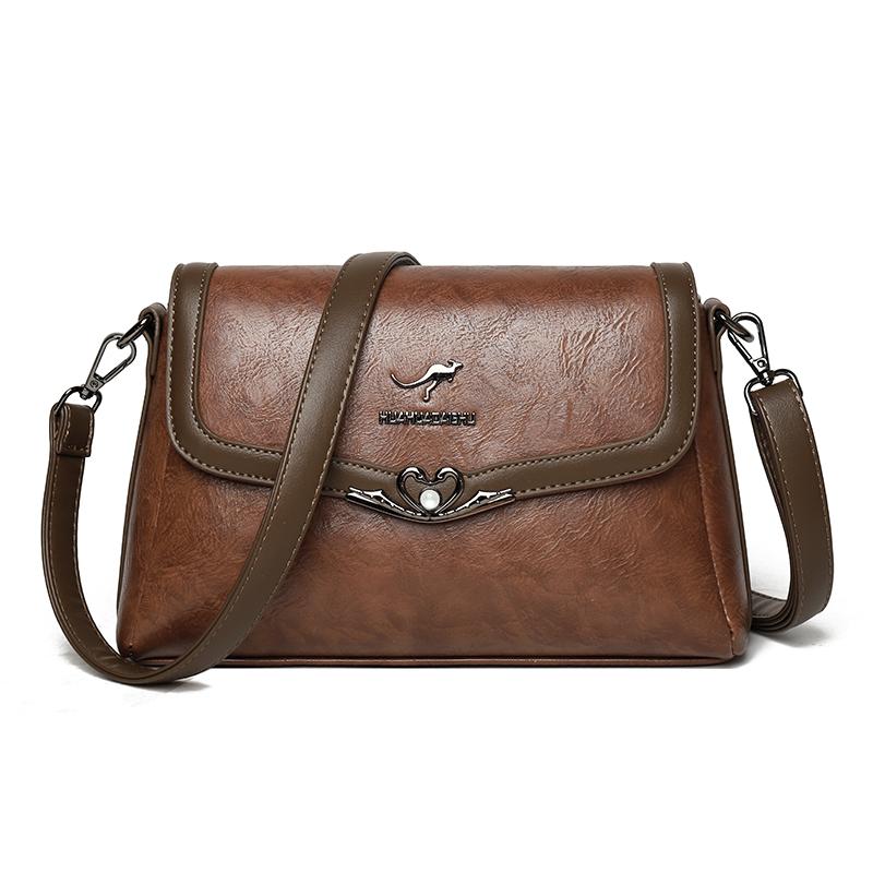 

Crossbody Bag Women s Shoulder Bag Middle-aged Mother Bag коричневий