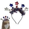 2024 Independence Gathering Star Headband Glittering Five Pointed Star Hairhoop Party Props  Festival Costume Hairband  Blue
