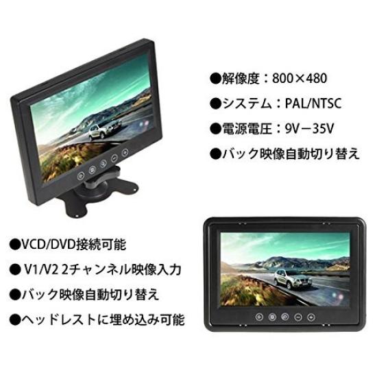 color LCD monitor SHARP Color CCD lens LED backup camera 20m coaxial extension cable with auto night vision switching Backup camera set for heavy