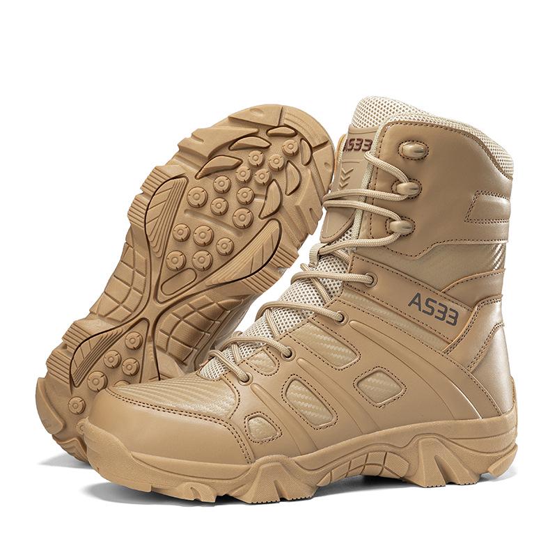 Men's High-Top Desert Combat Boots - Four Seasons Outdoor Hiking & Mountaineering Footwear