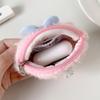 Kawaii Animal Badge Holder Plush Mini Badge Storge Bag Cute Animal Bluetooth Headset Airpods Buds Bag Mini Lipstick Packet