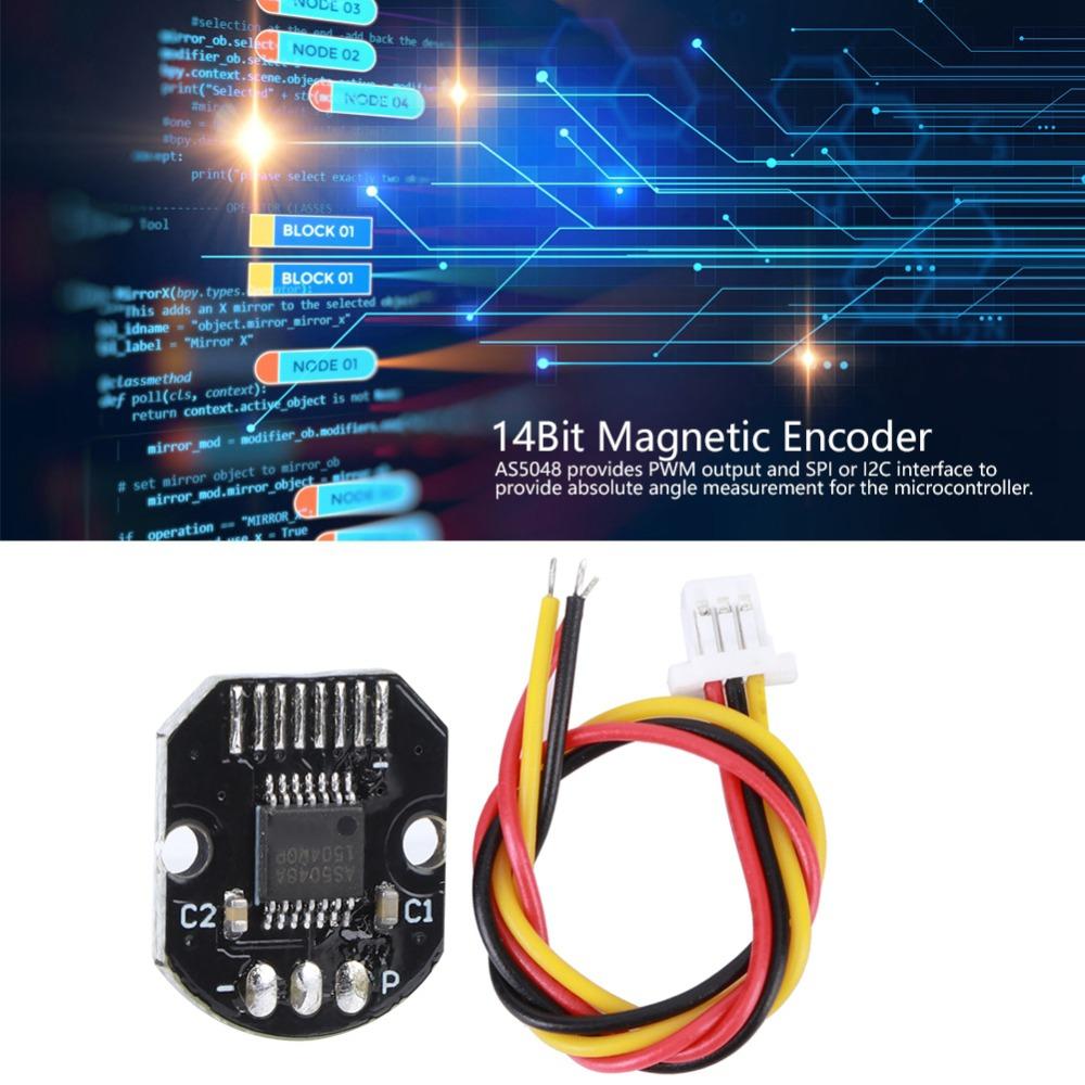 AS5048A Magnetic Encoder 14-Bit PWM SPI Interface Digital Angle Sensor 360° Measurement High Precision Rotate Position Sensor