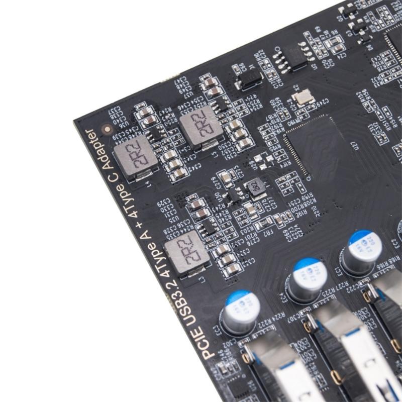 Highly Speed 8Port USB Card PCIE 4X 8X 16X Compatible USB3.2 Hubs With 4 USB+4 Type C Port For Efficient Performances