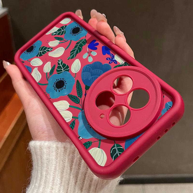 Blaues Trompetenblumenmuster Weiche TPU Silikon Handyhülle Für OnePlus 13T 13 12 11R ACE 5 3 2 Bonbonfarbene Hülle Funda