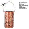 Outdoor Solar Lanterns Decorative Garden Lights Powered Waterproof Metal Floral Patio Pattern