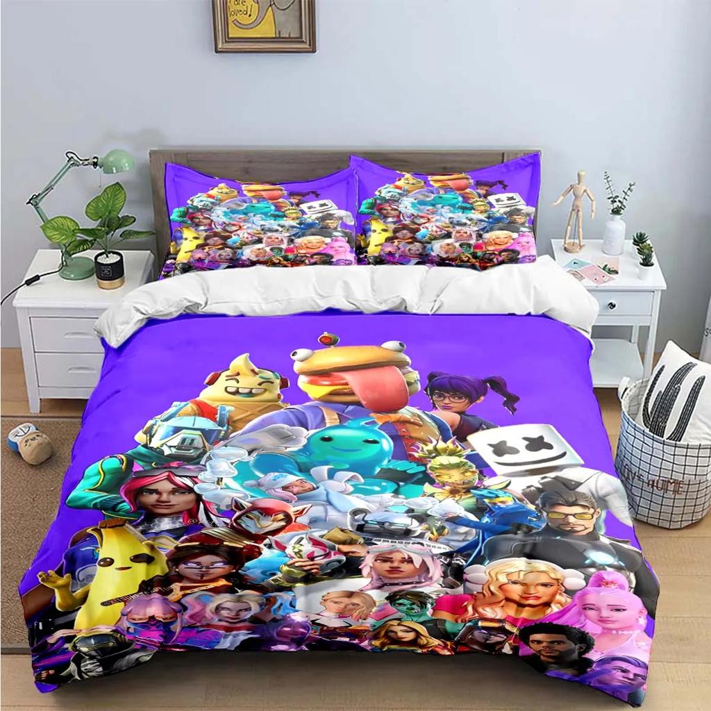 3D Fashion Game Cartoon Character Print Bedding Sets Bed Supplies Set Duvet Cover Bed Comforter Set Bedding Set Gift