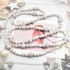 Woodeb Bead Christmas Garland Christmas Tree Wood Beads Hanging Ornament For Wreath Mantels Staircase Holiday Decoration