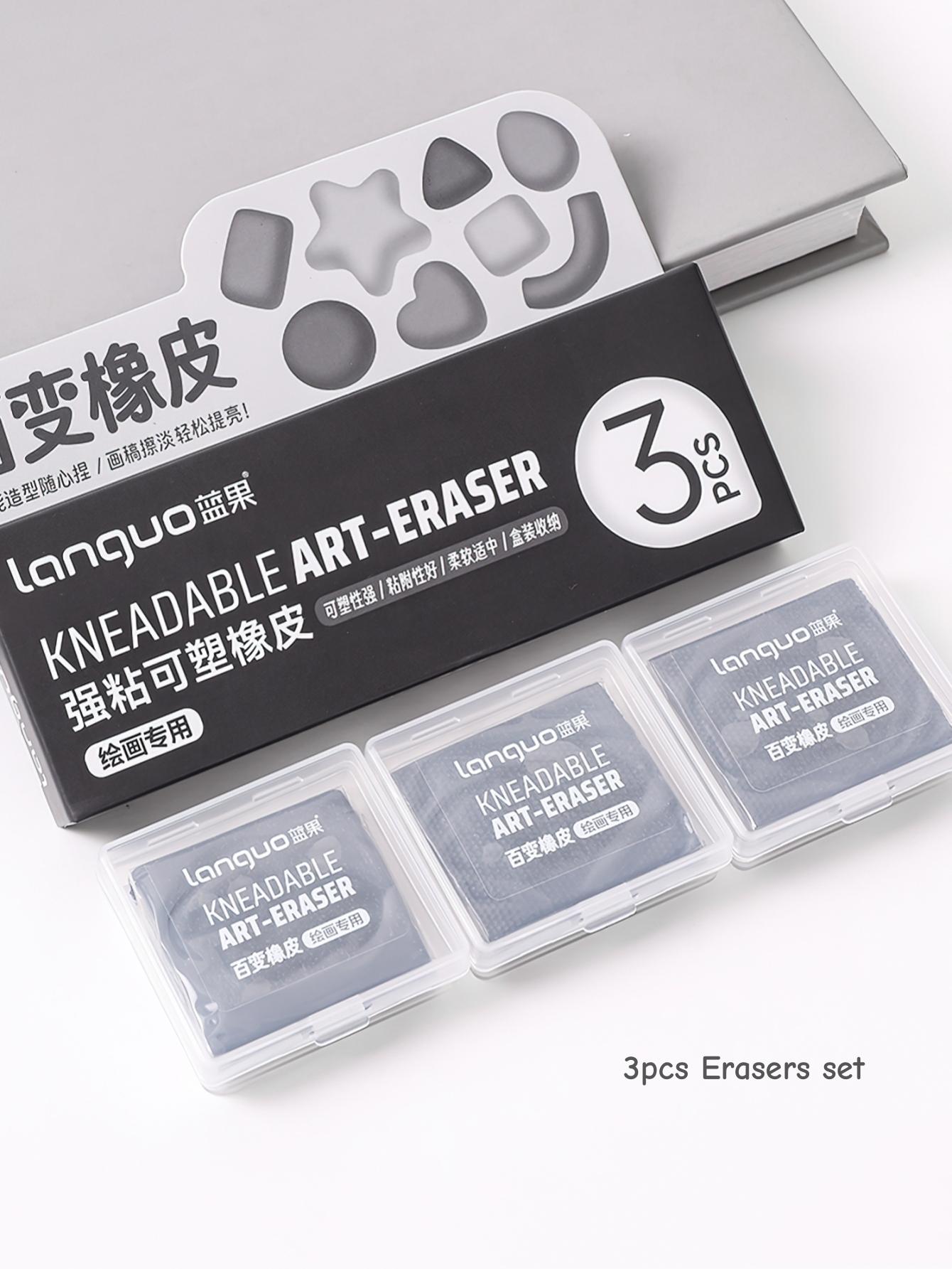 3pcs Multi-Shapable Strong Stick Eraser Professional Functional Rubber for Artists Drawing & Sketching School Office A7896