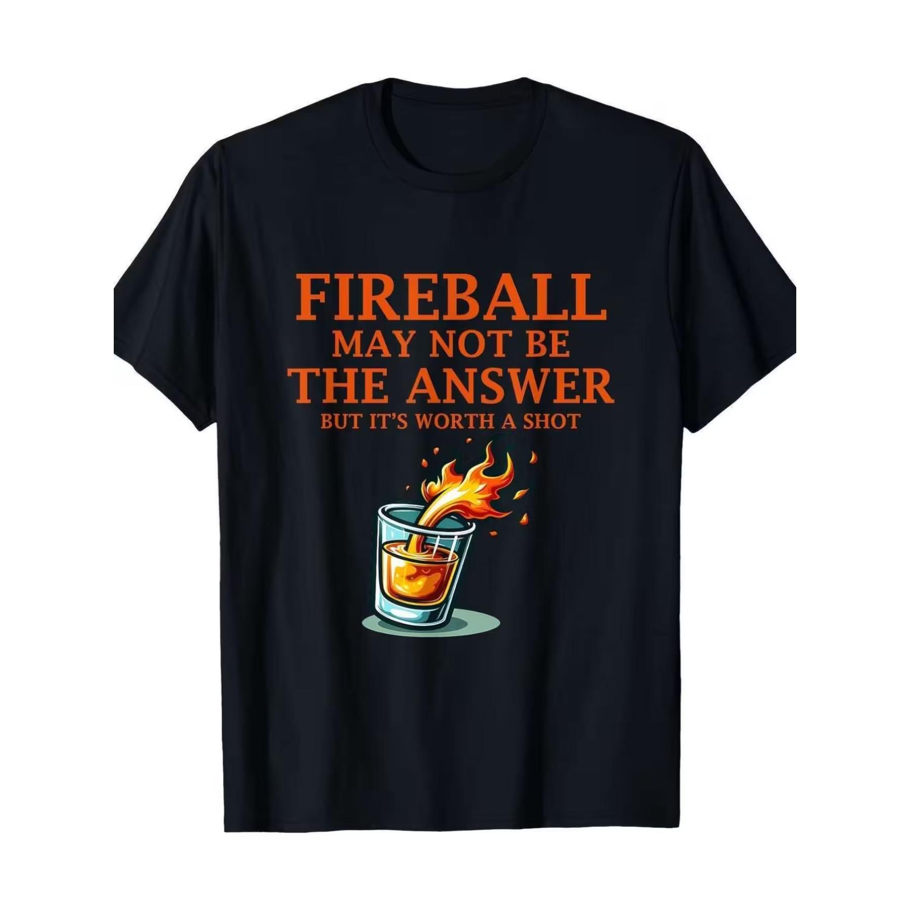 

Men s Fireball May Not Be The Answer Graphic Cotton T-Shirt - Casual, Breathable and Machine Washable, Perfect for All Seasons XXL чорний
