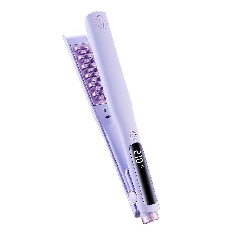 Dual-Purpose Curling & Straightening Iron for Hair: Compact & Fluffy Style Tool for Korean Students