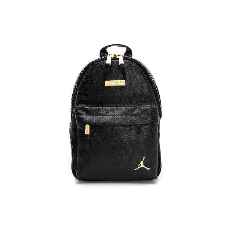 New Jordan Leather Backpack Unisex Black/Gold DO9259-011