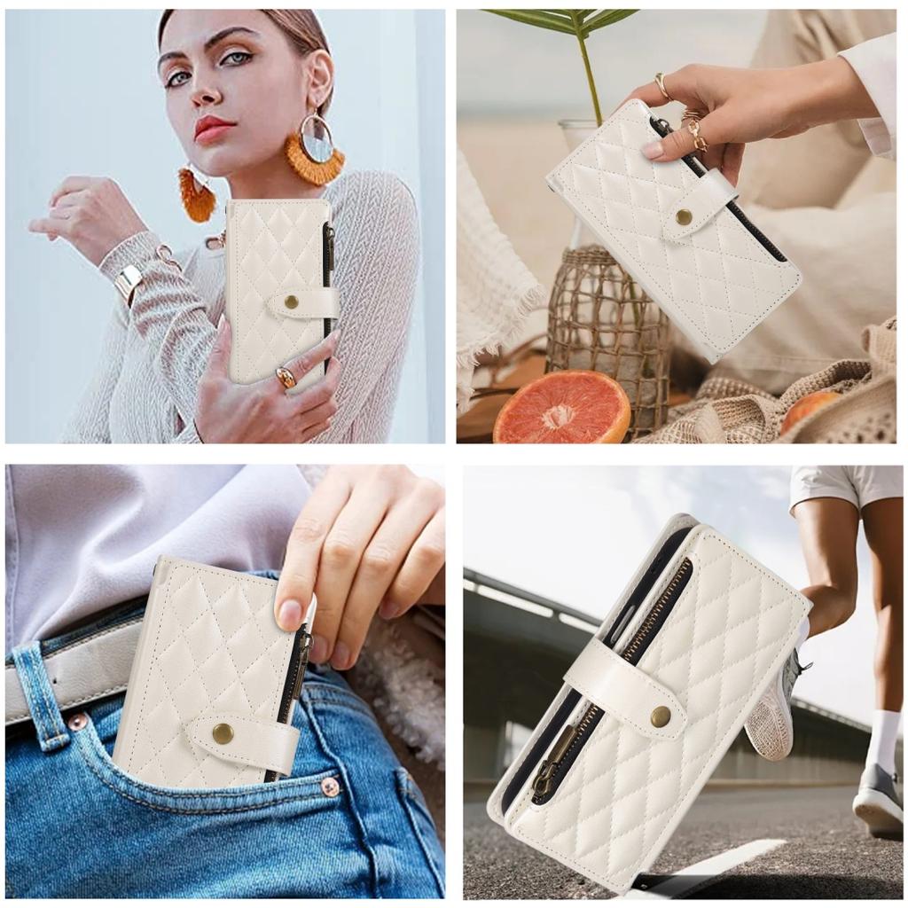 For Sharp Aquos Sense 9 8 7 Plus sense5G Crossbody Multi-Functional Delicate Leather Comfortable Grip Zipper Bag Wallet Case