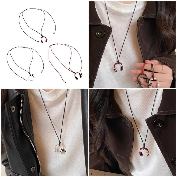 Minimalist Headphone Necklace Versatile Jewelry Piece for Women Gift For Friend Bridesmaids or Special Occasion