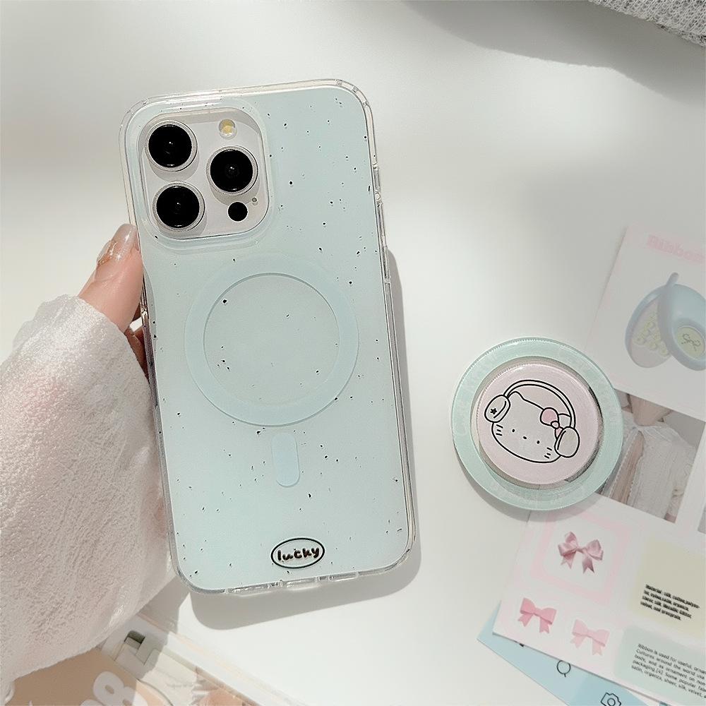 

Double Layer Magnetic Suction 15pro Max for Apple Mobile Phone Case for Iphone16 Splash Ink Cartoon 13 for 12 Magnetic Suction Stand 12/12pro(6.1)