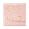 Louis Vuitton Rosalie Monogram Snap Closure Leather Wallet Women wallet Pink M26894