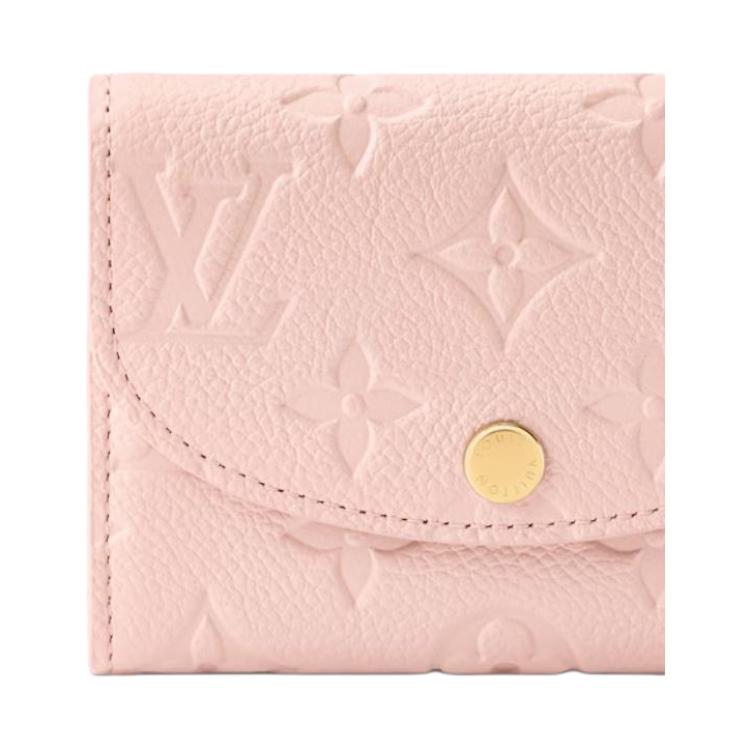 Louis Vuitton Rosalie Monogram Snap Closure Leather Wallet Women wallet Pink M26894