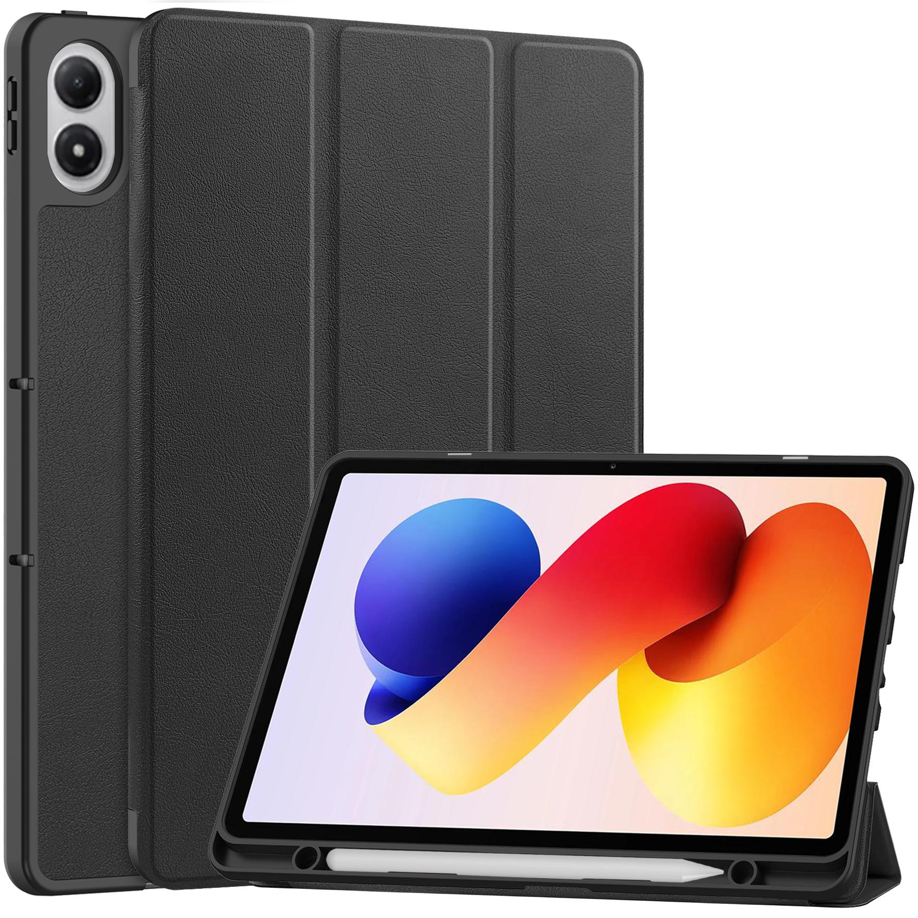 

Чехол для планшета Xiaomi Redmi Pad 2 Pro Poco Ml 12.1, трехскладный чехол-книжка для планшета с подставкой, многоугольный обложка-фолио Redmi Pad 2 Pro 12.1 чёрный