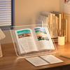 HKYC Transparent Book Stand with 13 Adjustable Height Portable Cookbook Holder Reading Bookstand for Laptop Tablet Macbook iPad