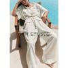 Summer Simplicity Shoelace Tour Hunting Jacket Shirt 3711393 High Waist Vacation Style Wide Leg Pants 2116393