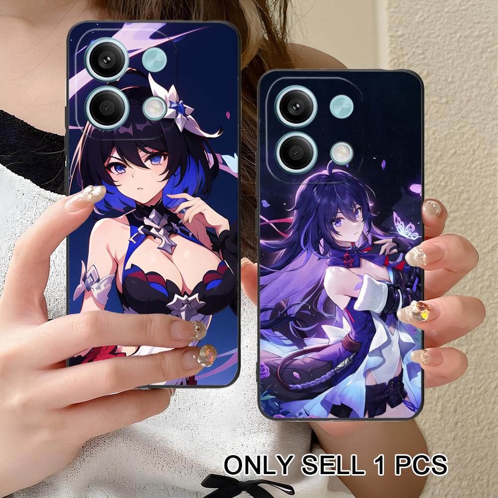 HSR Seele Matte TPU Mobile Phone Case for Xiaomi Redmi 15 14 13 12 A5 3 2 1 C Plus 4G 5G Colorful Printing Cover
