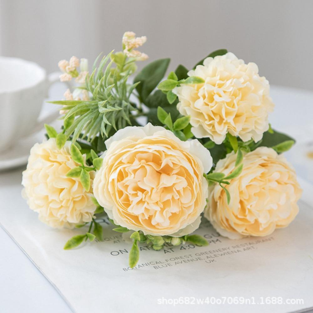 Landscape Artificial Peony Flower Colorful Bridal Bouquet Fashion Simulated Flowers  Home Decor