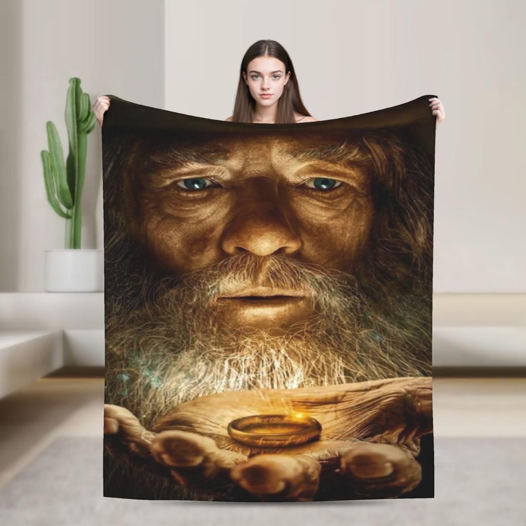 L-Lords Of The R-Rings Plush Blanket Students Flannel Bedding Throws For Living Room Super Warm Design Quality Bedspread Gift