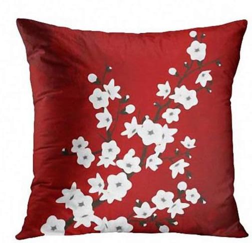 Cherry Blossom Pillowcase Printed Polyester Home Bedroom Bed Living Room Sofa Decorative Cushion Cover