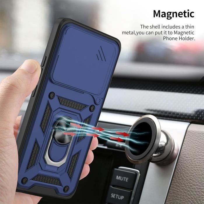 Hülle für Xiaomi 14T - Robuster Schutz mit Ständer und Kameraabdeckung - Marineblau