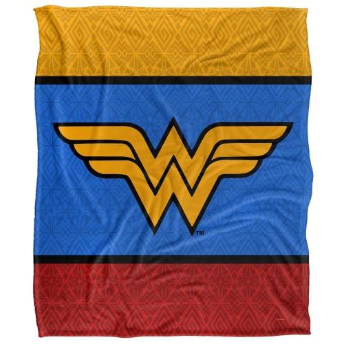 Wonder Woman Silky Tricolor Logo Supersoft Blanket