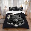 3pcs Bedding Set Wolf Moon Includes 1 Comforter + 2 Pillowcases, Without Pillow Inserts, Soft Comfortable, Lightweight Breathable033